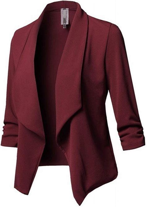 Blazer Rojo Vino Mujer