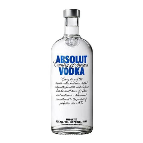 Botella de Vodka Absolut