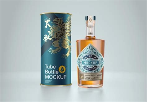 Botella de whisky de papel