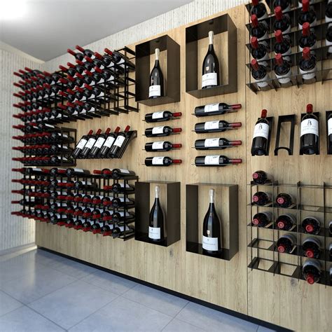 Botellero de pared de madera