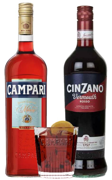 Campari Bitter y Cinzano Vermouth Rosso