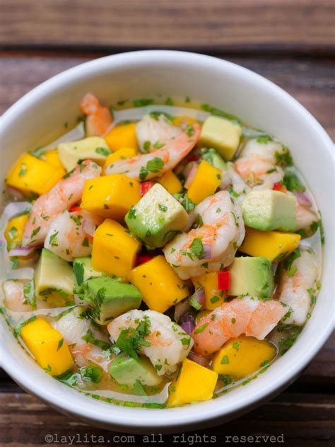Ceviche de Camarones con Mango