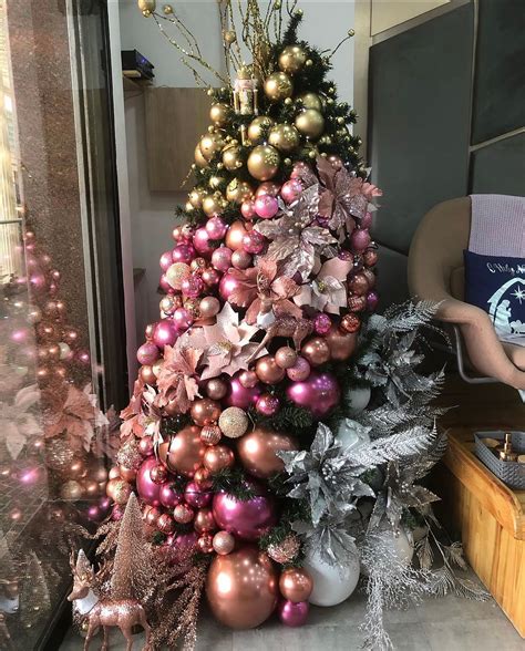 Decoración Navideña en tonos Rosados