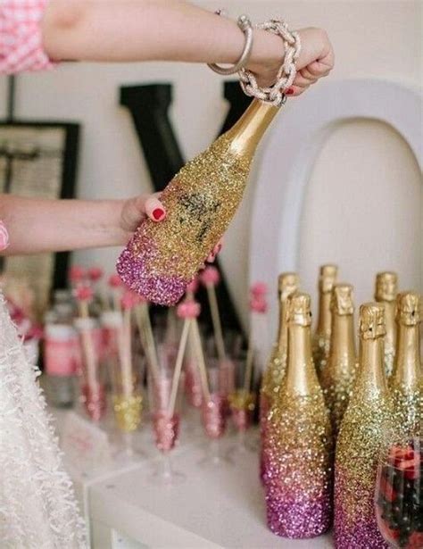 Decoración con botellas de champagne