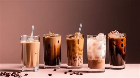 Diferentes tipos de café helado