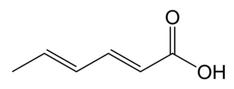Estructura química del ácido sórbico