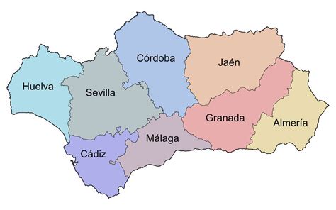 Mapa de Andalucía