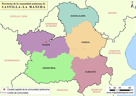 Mapa de Castilla-La Mancha