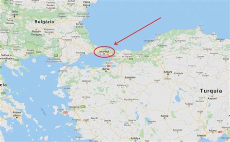 Mapa de Turquía con Estambul resaltado