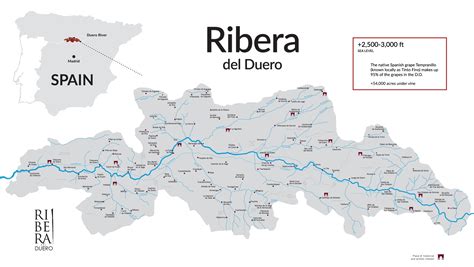 Mapa de la Ribera del Duero