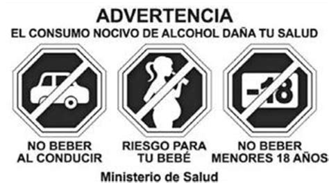 Sellos de advertencia en bebidas alcohólicas en Chile