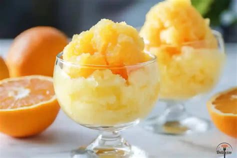 Sorbete de Mandarina Servido