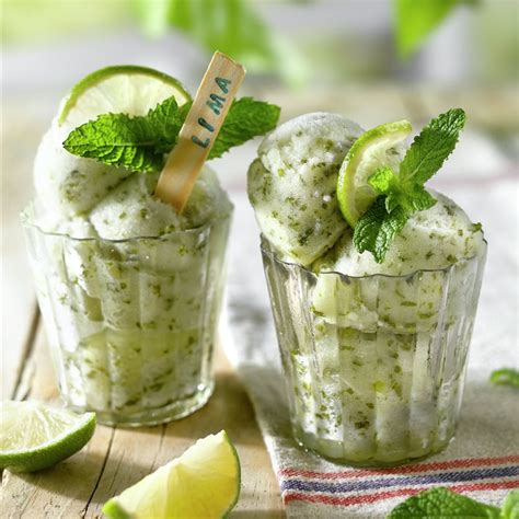Sorbete de Mojito con Champagne