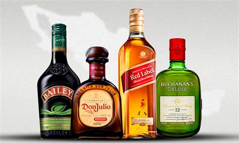 Variedad de licores premium