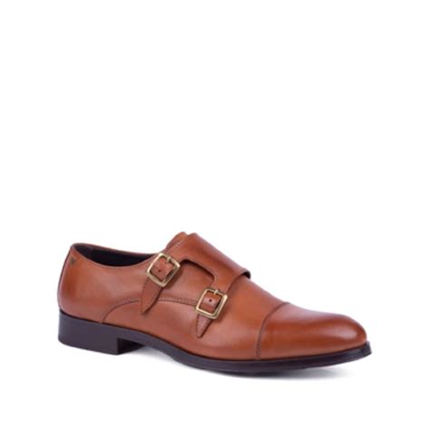Zapato Doble Hebilla Color Cognac